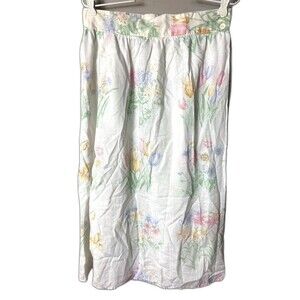Vintage Floral Wrap Skirt Cottagecore Medium